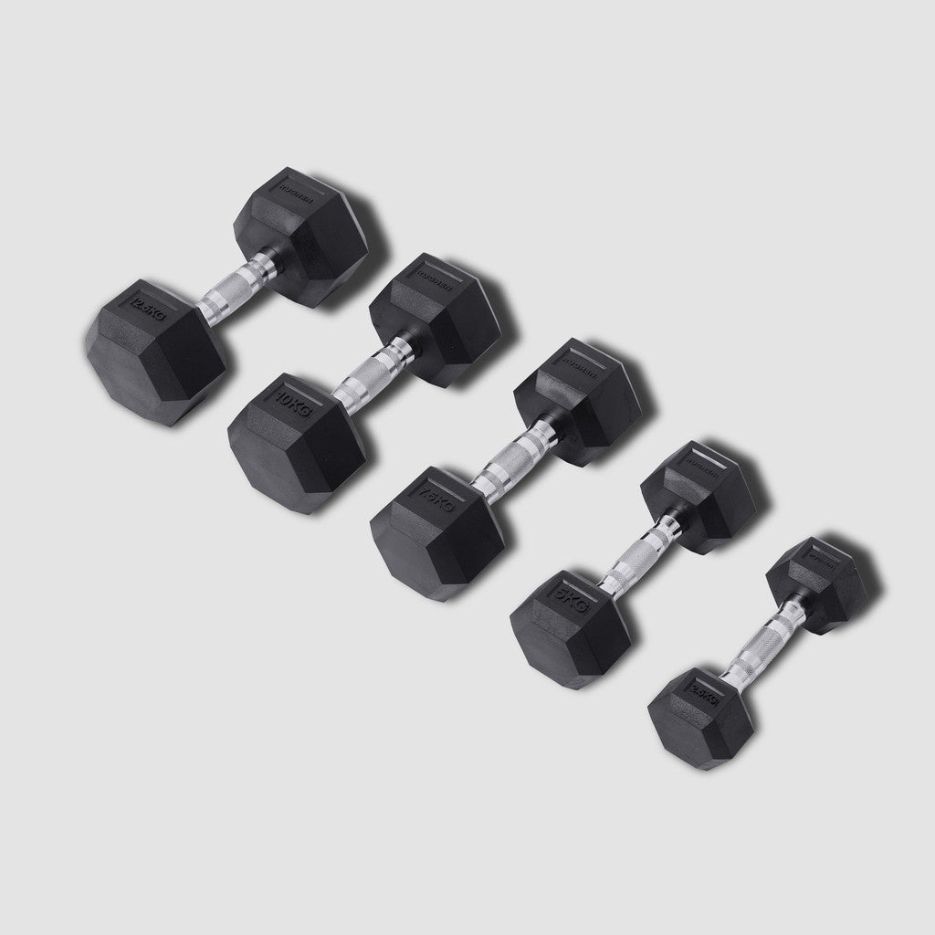 RUGHEN PVE Hex Dumbbell (KG) 2,5 Kg - 17,5 Kg