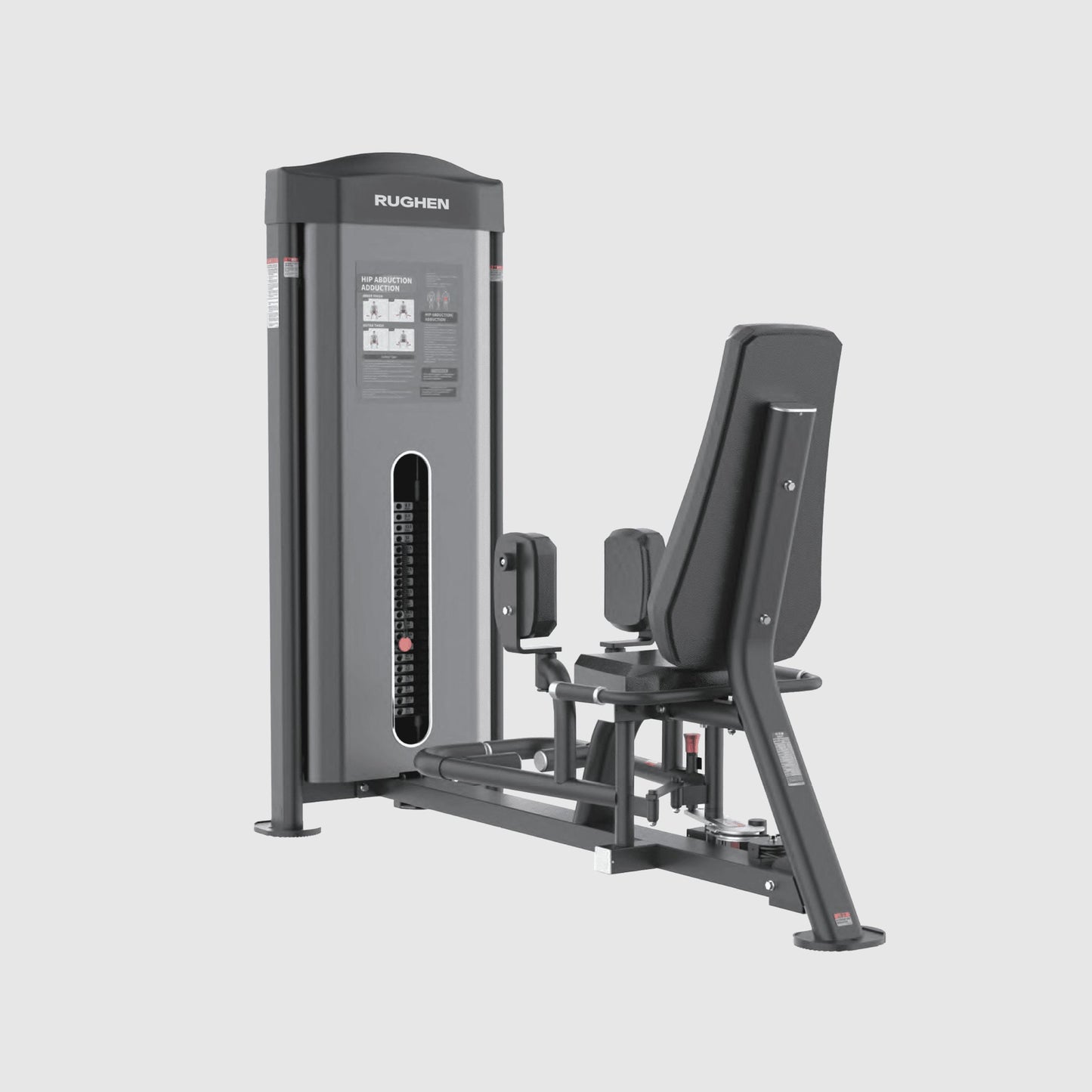 RUGHEN Kratos Commercial Leg Adductor / Abductor Machine | Selectorized Commercial Inner & Outer Thigh Leg Machine